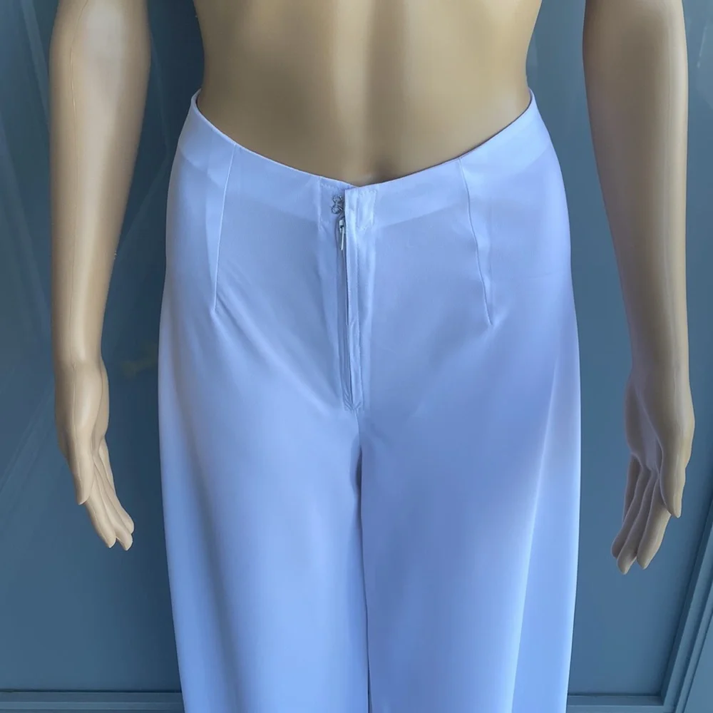 White Vintage Palazzo Pants - Picture 5 of 9